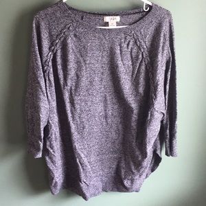 3/4 length sweater with braided detail